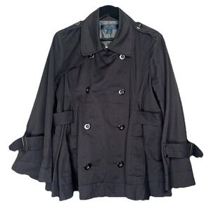 Millard Fillmore Anthropologie Women's Jacket M Gray Button Adjustable‎